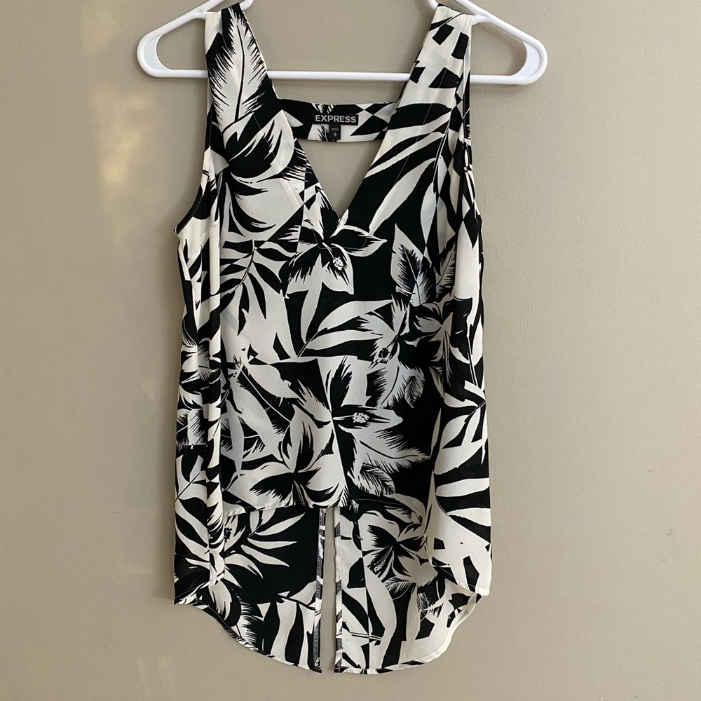 Express Black and White Top